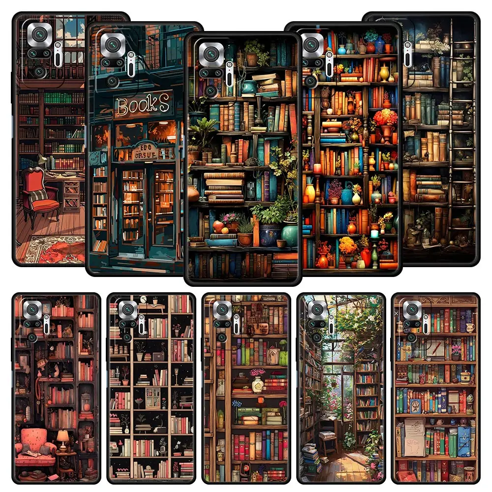 Read Books Illustration Black Phone Case
