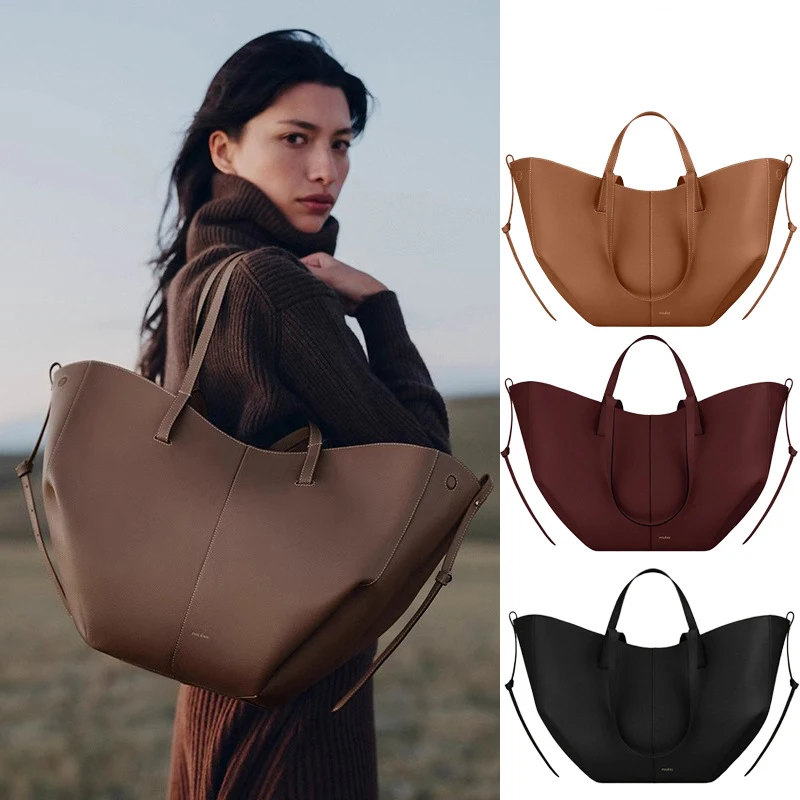 Fashionable women's shoulder bag large capacity tote bag simple commuting must-have shoulder free small wallet