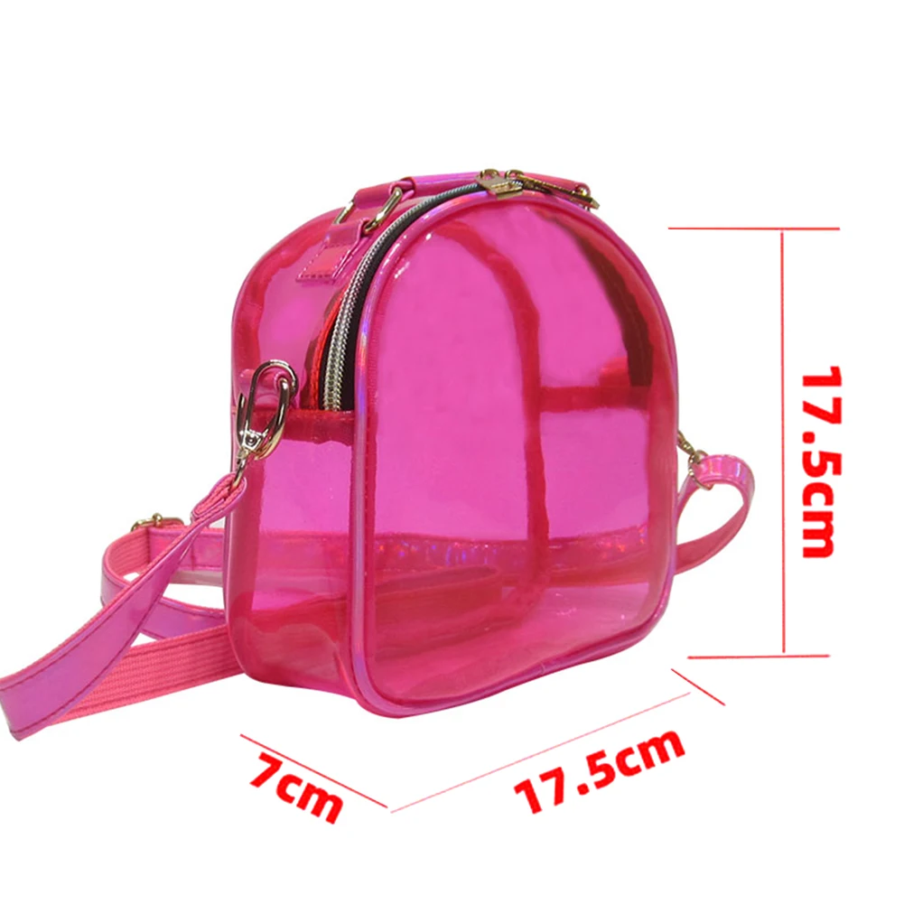 Transparent Crossbody Bag Women Girls Mini Jelly PVC Clear Shoulder Bags for Holiday Birthday Party Present