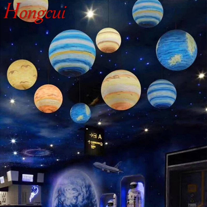 

Hongcui Wedding Planet Chandelier Sun Moon Stars Sky Top Stage Store Bar Restaurant Kindergarten Decoration