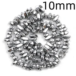 Silver-Plated Hematite Heart and Star Beads (Irregular)