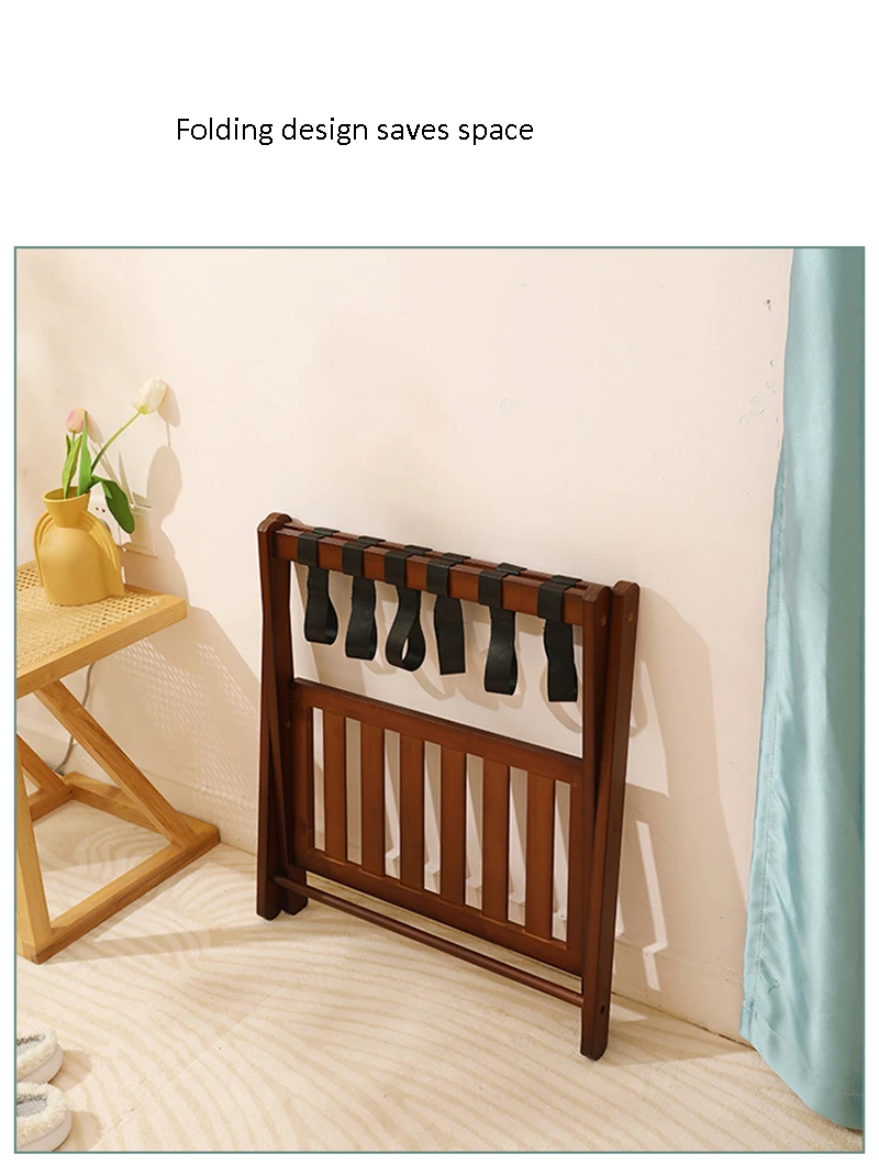 Description Picture 5 of itemThickened Luggage Rack Foldable Floor Standing with Shoes Shelf Suitcase Stand for Hotel Travel Home