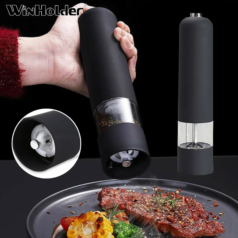 Multi Functional Pepper Grinder Stainless Steel Electric Pepper Grinder Kitchen Black Sea Salt Food Grinding