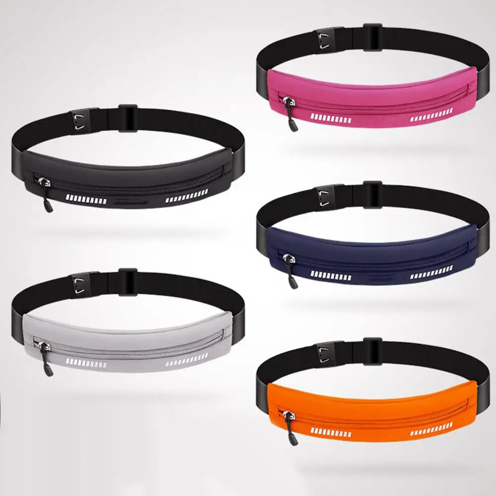 Large Capacity Running Bag Fanny Pack Portable Fitness Cell Phone Storage Bag Zipper Design Waist Pack Sporting Goods