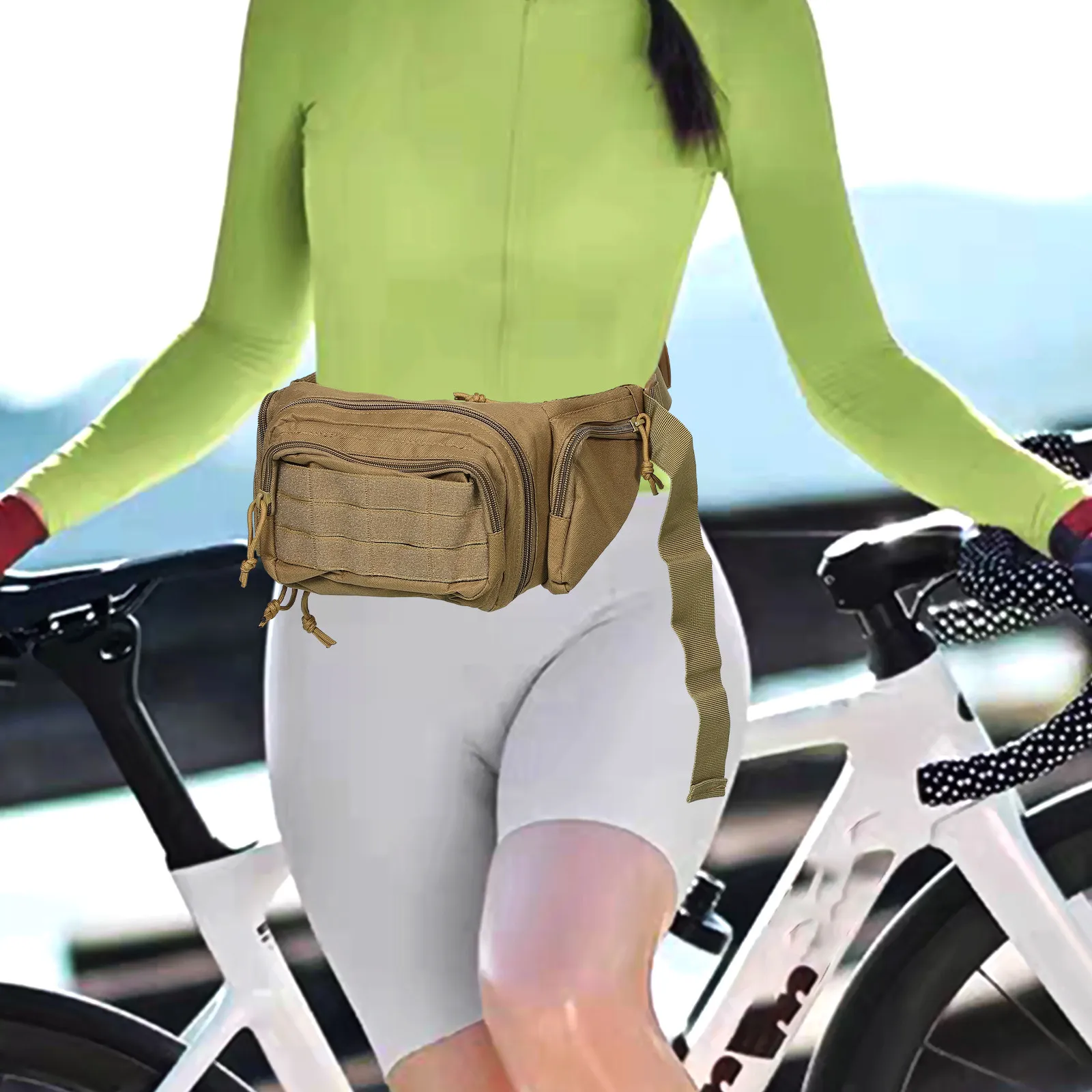 전술 허리 가방 다기능 야외 패니 팩 러닝 하이킹 사이클링 휴대폰 지갑 수납 방수 내마모성