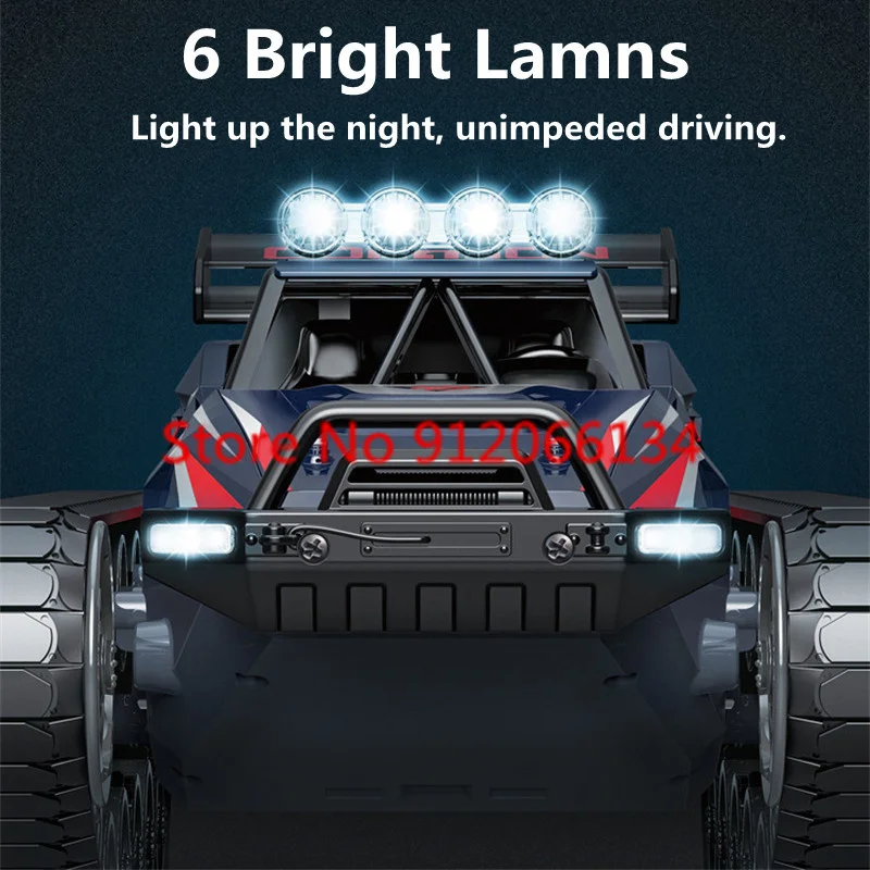 1:12 Large 4WD Remote Control High Speed Off RoadTruck 2.4G Alloy Skeleton Brightness Lighting Spray Crawler RC Climbing Car Toy 6