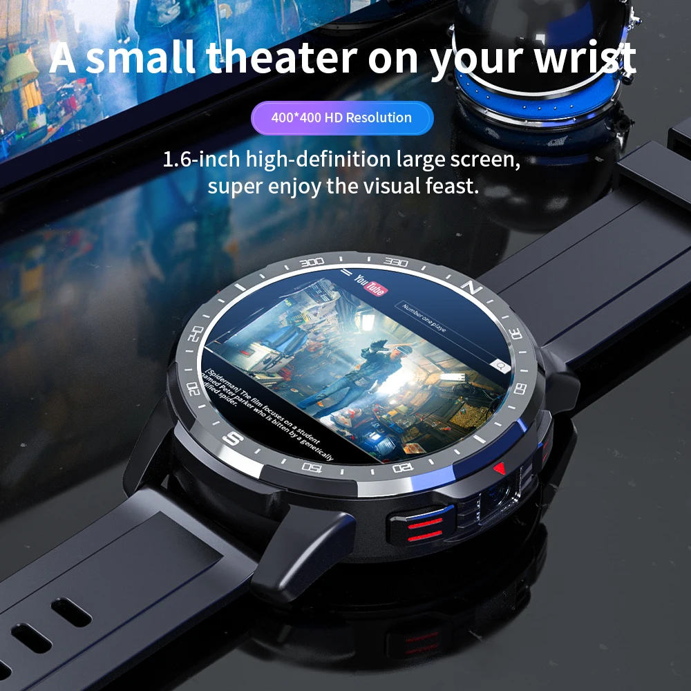 LOKMAT APPLLP 7 Android Smart Watch 4G Network Dual System Relogio  Masculino Wifi GPS Smartwatches Men1.6 inch Video Calls - AliExpress