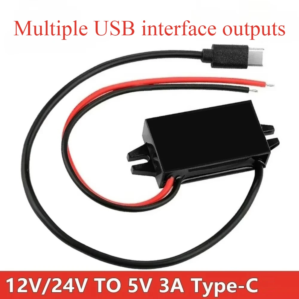 Convertore DC da 12V a 5V 3A doppio 2 USB a regolatore di alimentazione automatico tensione Step Down adattatore per caricabatterie Buck 13 Convertore DC da 12V a 5V 3A doppio 2 USB a regolatore di alimentazione automatico tensione Step Down adattatore per caricabatterie Buck 13