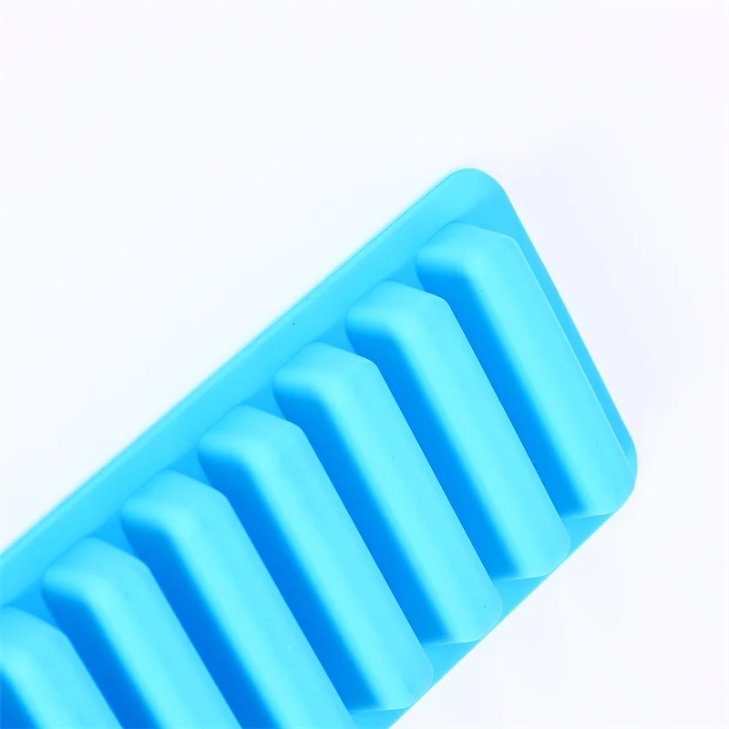 10 Grids Stok Vorm Ice Tray Non-stick Gemakkelijk Release Push Popsicle Out Cilinder Siliconen Ijsbakje Jelly chocolade Schimmel