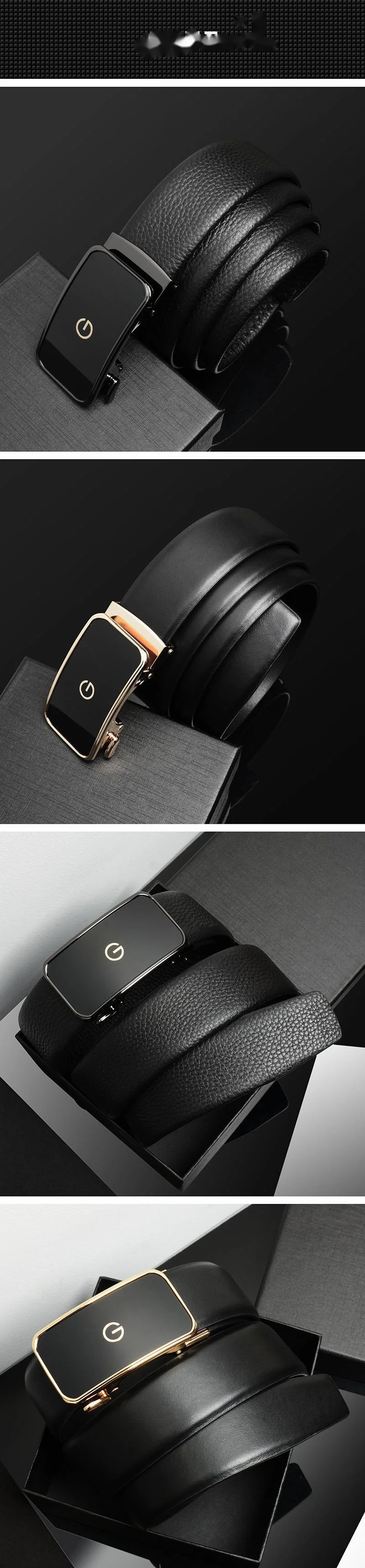 2023 New Hot Selling Men's Belts Customized Automatic Buckle Belt Logo Customized Genuine Leather Cowhide Belt Logo Gift_voghion.com