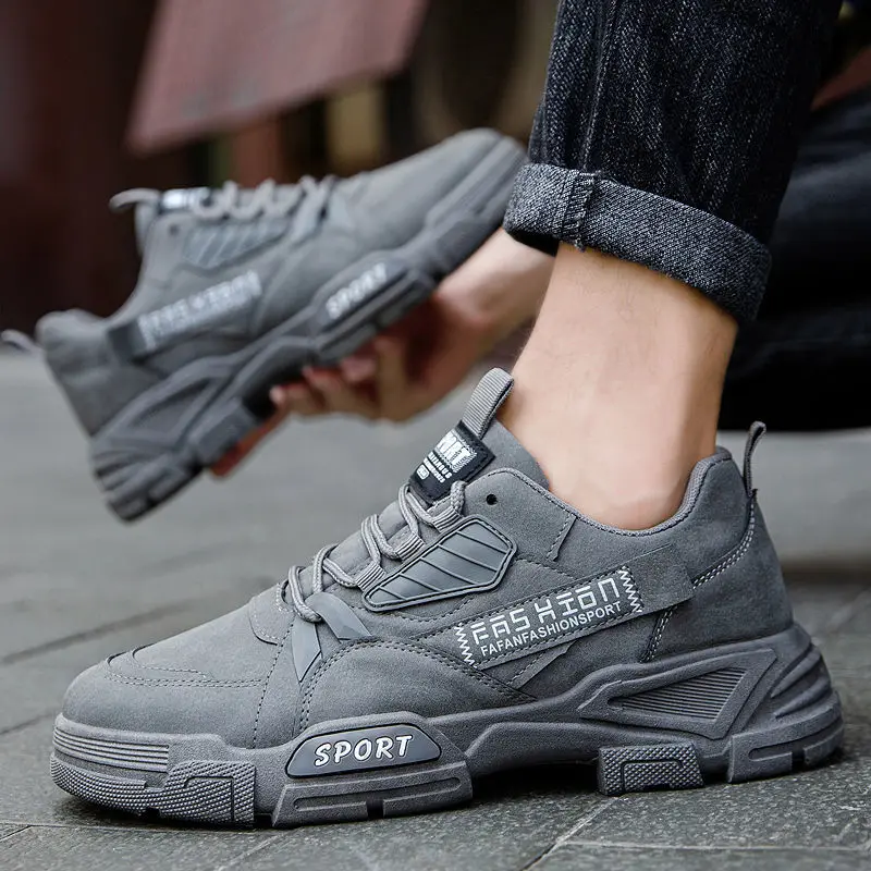New Designers Action Leather Sneakers Shoes Men Outdoor Casual Shoes Man Trendy Leisure Footwear Male Walking Shoes