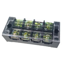 1Pcs TB4504 45A 600V Dual Row Barrier Screw Terminal Block Strip Wire Connector Insulated DIY Electrical Fix Fence High Quality 3