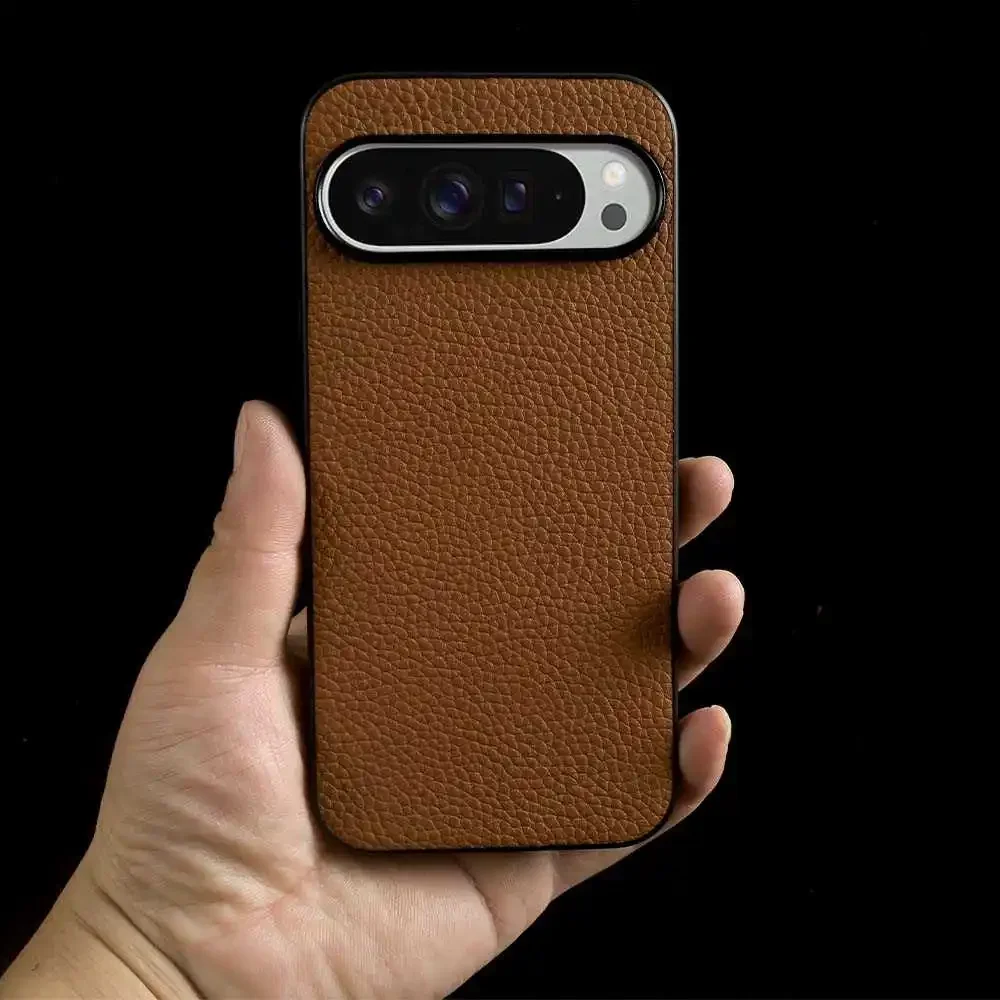 Premium Cowhide Leather Phone Case - Luxury Shockproof Full Protection Back Cover
