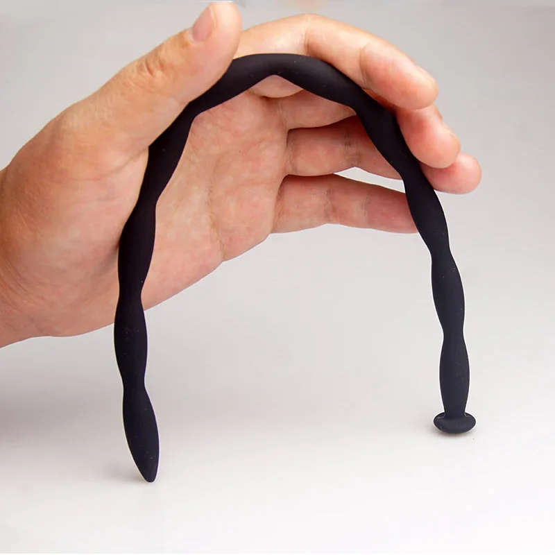 Ribbed Silicone Urethral Sounding Dilator Catheter Stimulator Penis Plug Rod Urethra Masturbation Men BDSM Sex Toys Uretra urethral dilator silicone urethral dilator