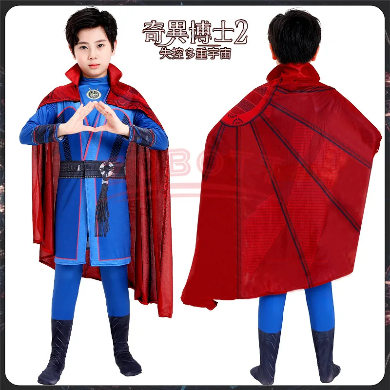 

Doctor Strange Cosplay Costume Necklace Ring Steve Red Cloak Robe Halloween Carnival Suit For Kids Adult Party Costume