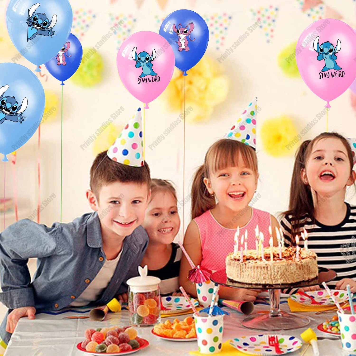 Latex Balloons 10PCS 12Inch Disney Lilo and Stitch Latex Balloon Set Globo Boy Girl's Birthday Party Baby Shower Party Decorations Kid Toys