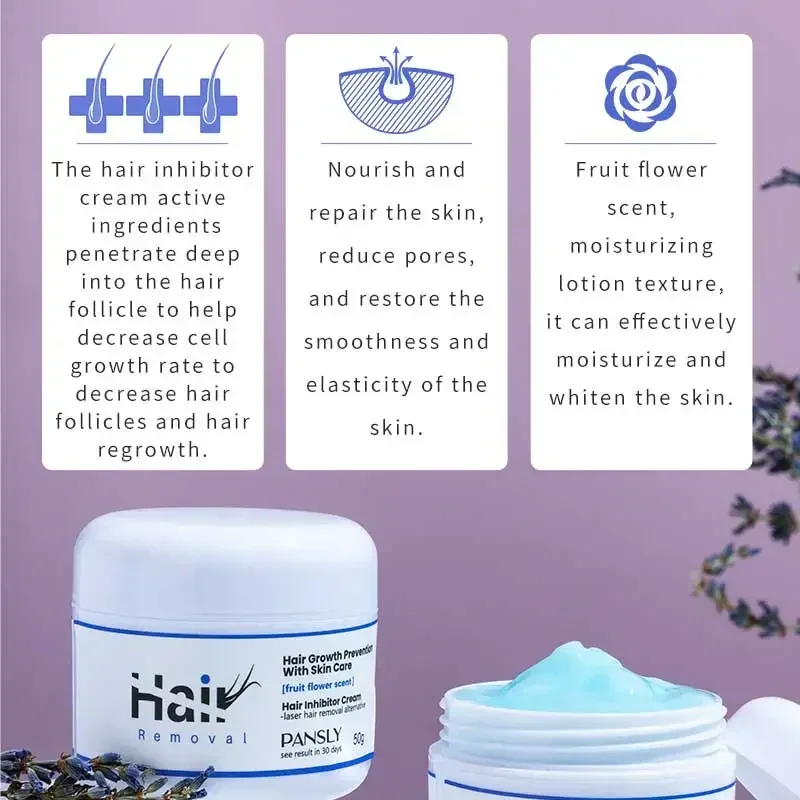 50g Hair Removal Cream nhibitor Stop Hair Growth Removal Permanent Cream Beard Intimate Legs Body Armpit Painless Depilatory 3