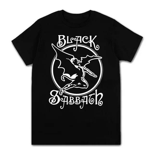 Camiseta Fashion Masculina e Feminina de Rock Band em Metal Preto 5 Camiseta de banda de rock em metal preto