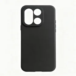 Slim Black Matte Silicone TPU Case - Soft Protective Back Cover and Bumper for OnePlus 15 (Black)