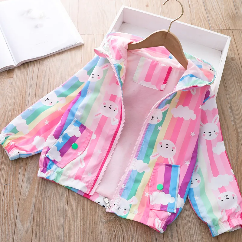 

Children Spring Autumn Coat New Girls Graffiti Jacket Baby Casual Zipper Jacket Spring Autumn Jacket Girl Hoody Cartoon Clothes