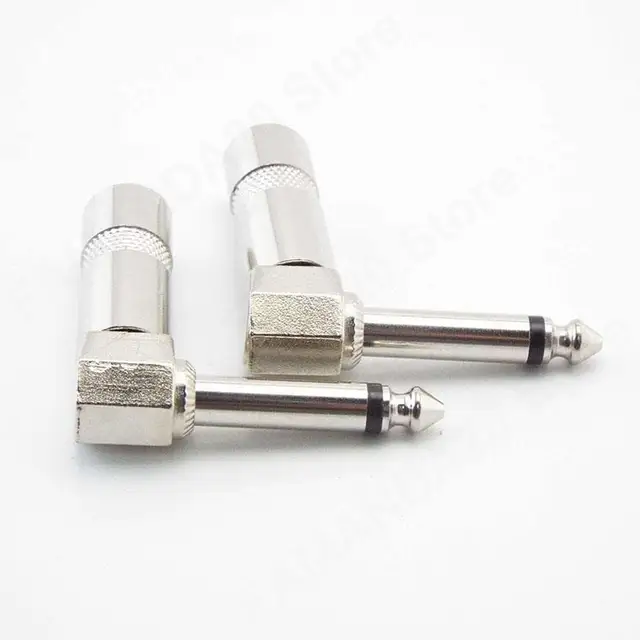 Right Angle 1/4 Inch Solder Jack Connector Right-Angle 1/4