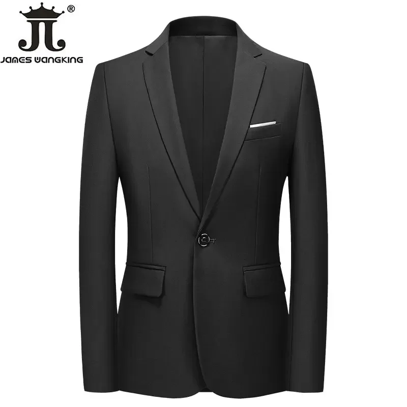 Men Blazer men suit jacket Solid Color Slim Mens Casual Business Suit Jacket Groom Wedding Dress Party Tyranian Coat