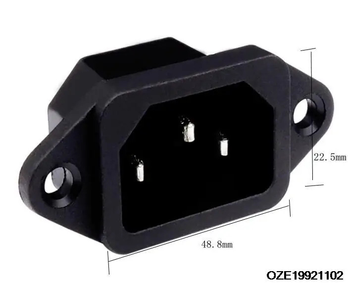 10 Pcs Panel Mounting IEC320 C13 Power Socket Adapter for Rice Cooker