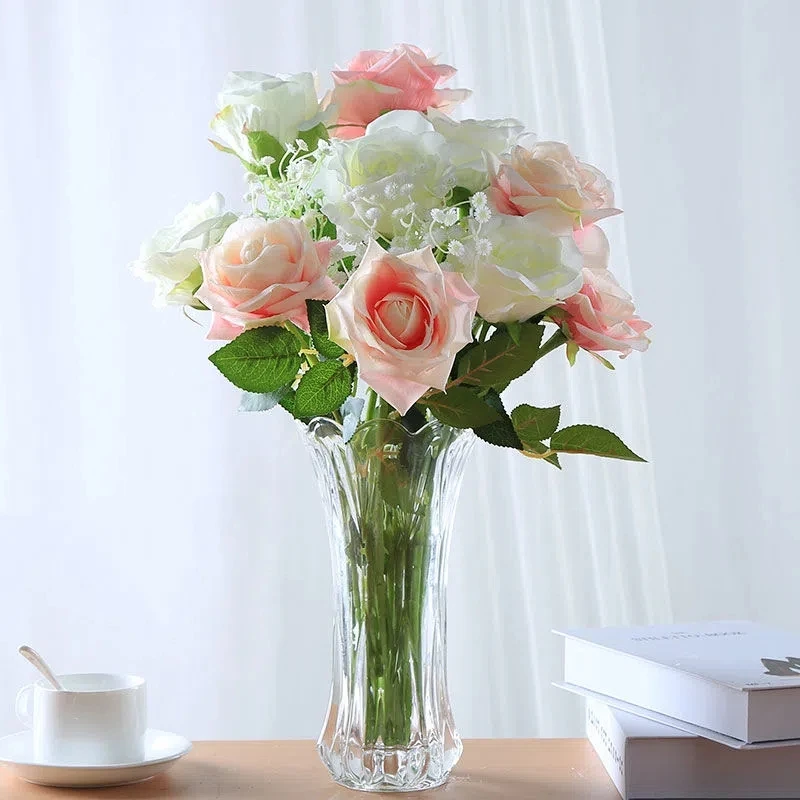 

High Quality Home Decor Simulation Bouquet Wedding Brides Holding Bouquets Auditorium Hotel Desktop Flower Arrangement Ornament