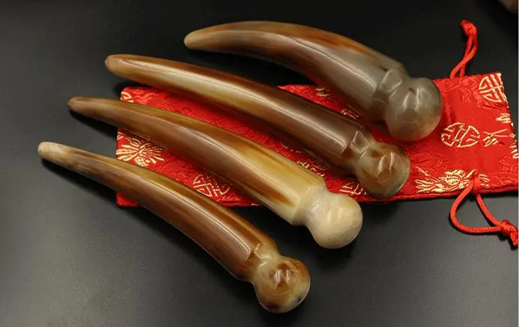 Natural yak horn point good massage foot good knock bile by dial the reinforced bar, foot and body acupoints foot massage hammer