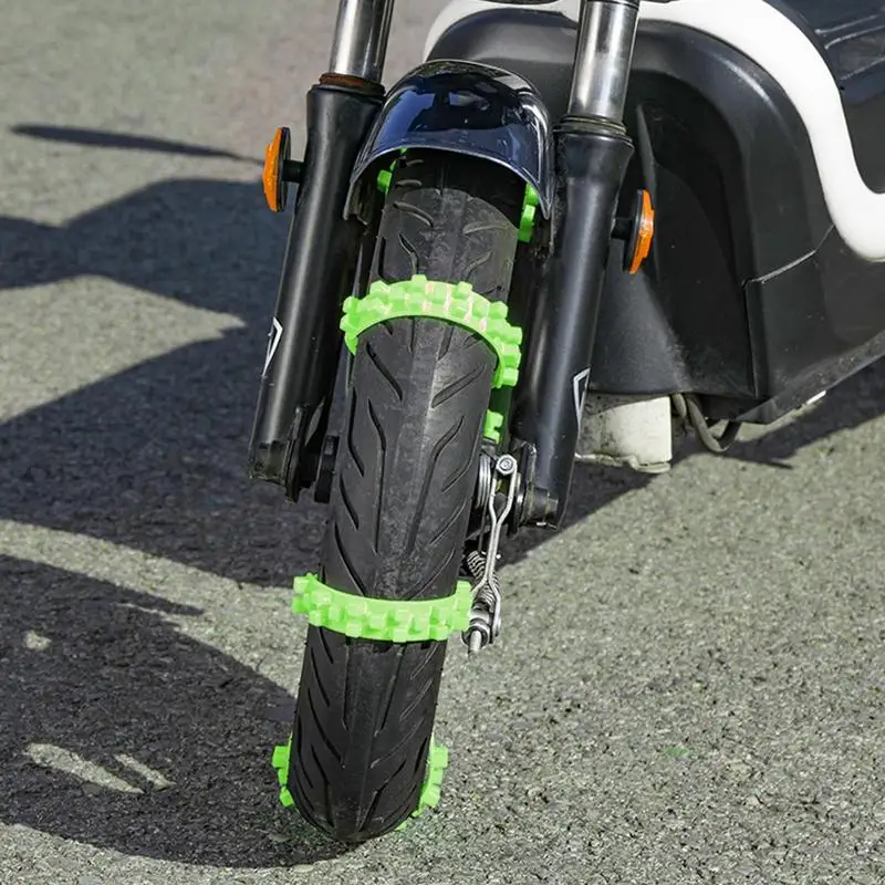 10Pcs Anti Skid Snow Chain Temperature Resistant Tire Chain Traction For Snow Road Mud Road Ice Sand Motorcycle Accessories