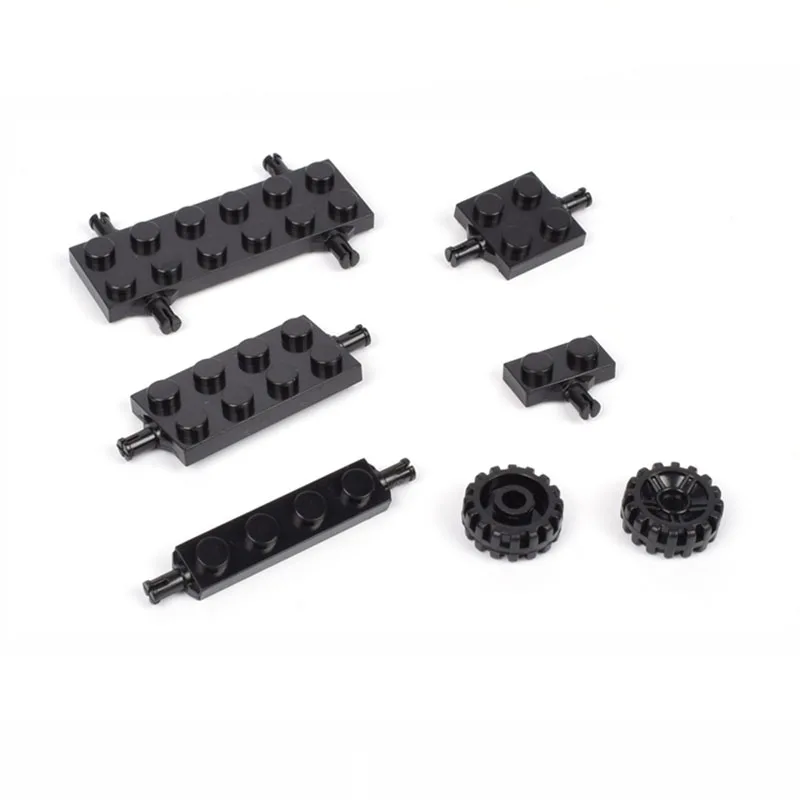 DIY Building Blocks Figures Bricks Axle Seat and Wheels 1x2 2x4 Educational Creative Size Compatible With Toy for Children 2926 building blocks toy