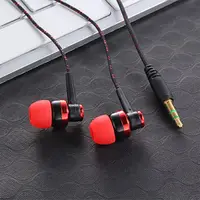 1Pc 35mm Universal Wired In-ear Stereo Earphone Nylon Weave Earphone Cable Headset For Smartphone Laptop 2