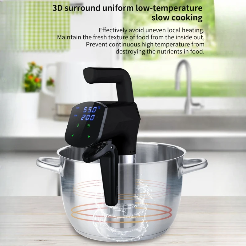 1100W Vacuum Sous Vide Cooker LCD Touch Digital Display Immersion Circulator Accurate Cooking Waterproof Smart Slow Cooker sous vide cooker