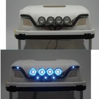 Front LED Light Roof Sun Visor Dome Lamp for Tamiya 1/14 RC Truck Scania 770s Actros Volvo Tractor RC Trailer LESU Tamiya Parts 1