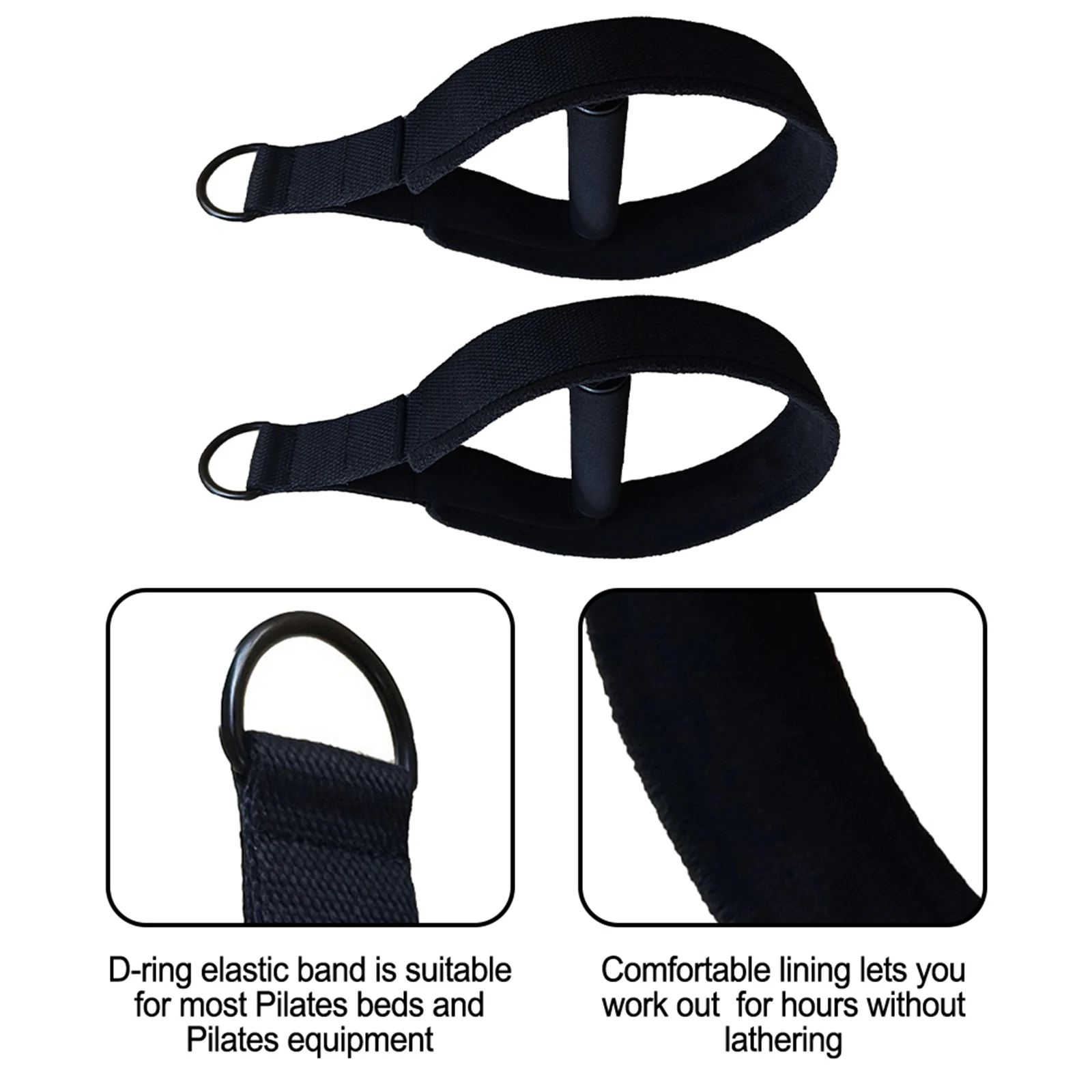 2pcs Double Loop Foot Straps Hot Sale Soft Yoga Pilates Circle