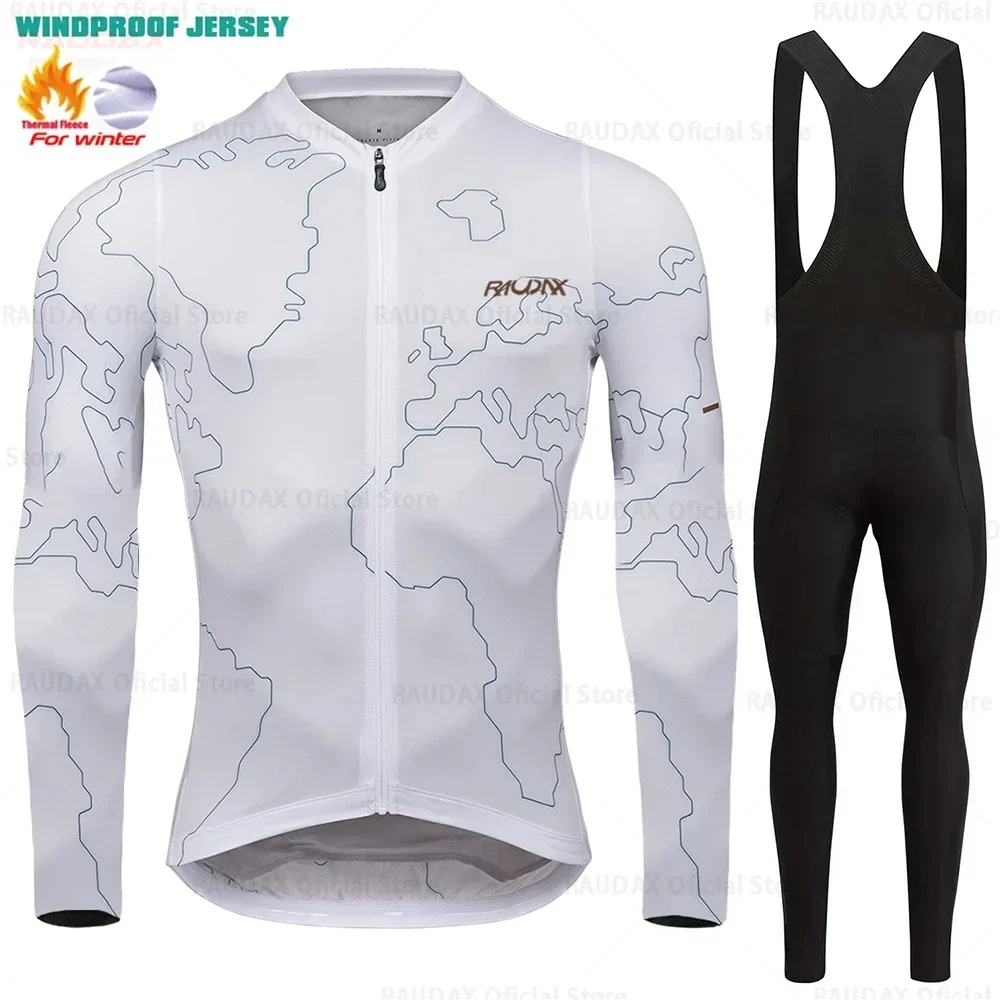 

2024 Raudax, теплые велосипедные куртки, Зимняя Теплая Флисовая одежда для велоспорта, мужской костюм из Джерси с длинным рукавом, одежда для езды на велосипеде на открытом воздухе