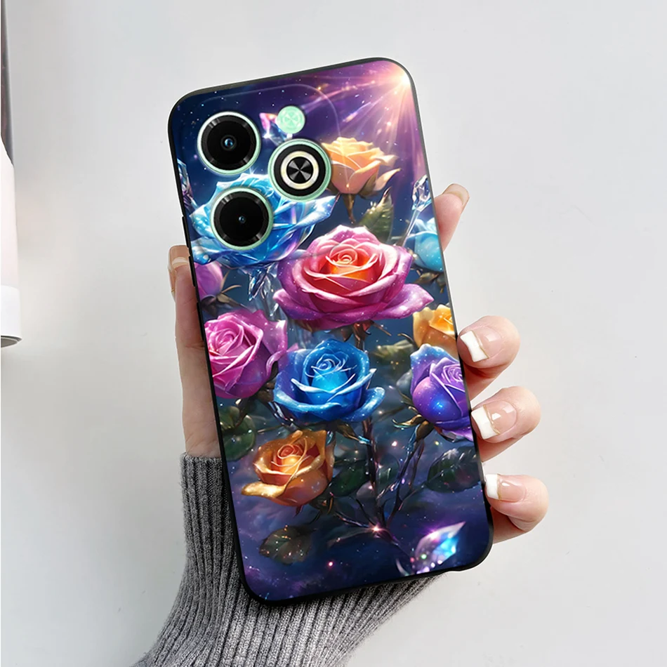 Fashionable Marble Black Silicone Soft Phone Case – Stylish Protective Back Cover s