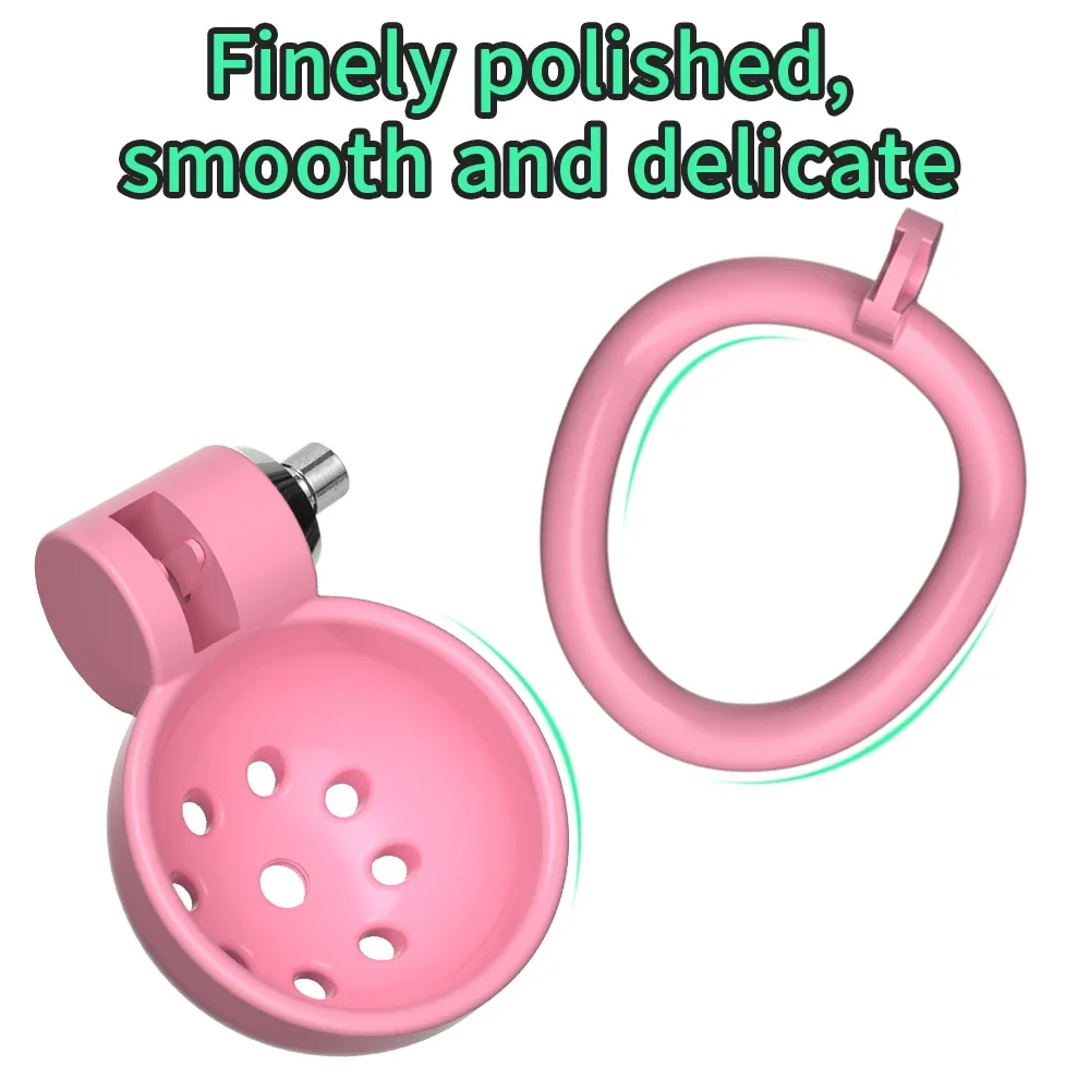ABS Chastity Cage with 5 Rings Cock Cage Adult Sex Toy Penis Bondage Urethral Lock with Plug Male Cuckold Fetish Erotic BDSM Toy