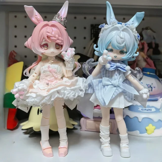 Come4free 1/12 Bjd Blind Box Bonnie Meteorological Star Language Series Kawaii Rabbit Bjd Decora  Articulated Action Figure Gift 1