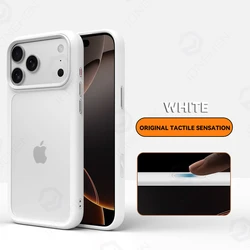 Slim Matte Translucent Shockproof Armor Case with Camera Control Button - iPhone 18 Pro Max (White SM AiFG)