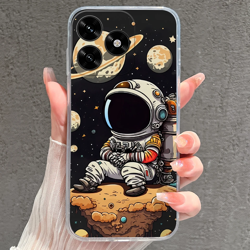 Cartoon Frog & Pig Transparent Protective Phone Case