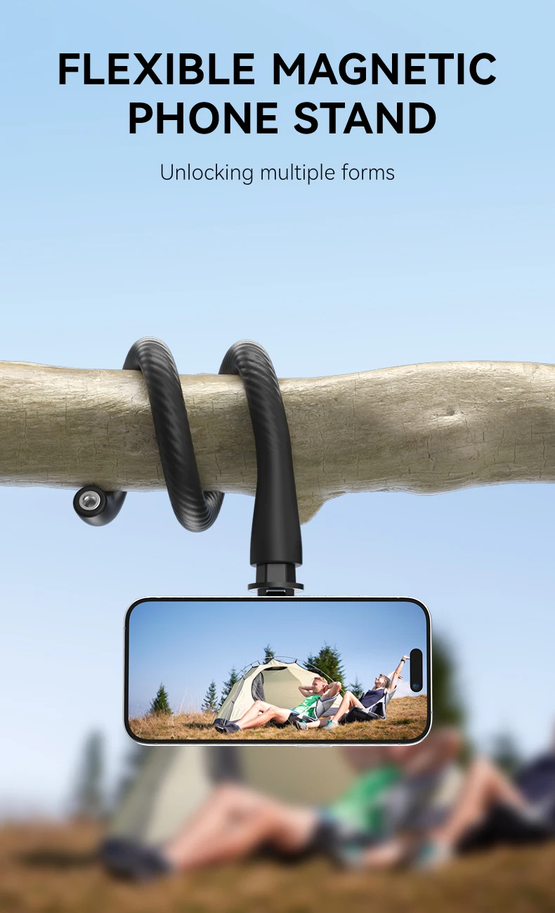 Magnetic Flexible Phone Mount Clamp Stand Phone Holder for iPhone 16 15 14 13 12