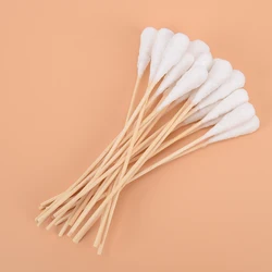 20Pcs Wooden Makeup Cotton Swabs 20cm Long Durable Cosmetic Cotton Disposable Cotton Swabs Clean & Hygienic