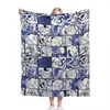 Oboro Shirakumo collage color version Throw Blankets Soft Velvet Blanket Travel Bedding Fleece Blanket 1
