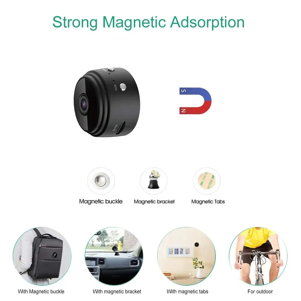 Micro Home Wireless Video CCTV Mini Security Surveillance with Wifi IP Camara Sensor Infrared CMOS 2MP Telefon Alarm Camera 3