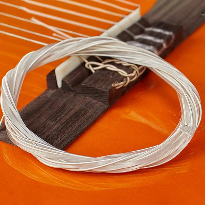 Guitar Strings Nylon Set of 6 Pieces for Classical Guitar Silver Color
