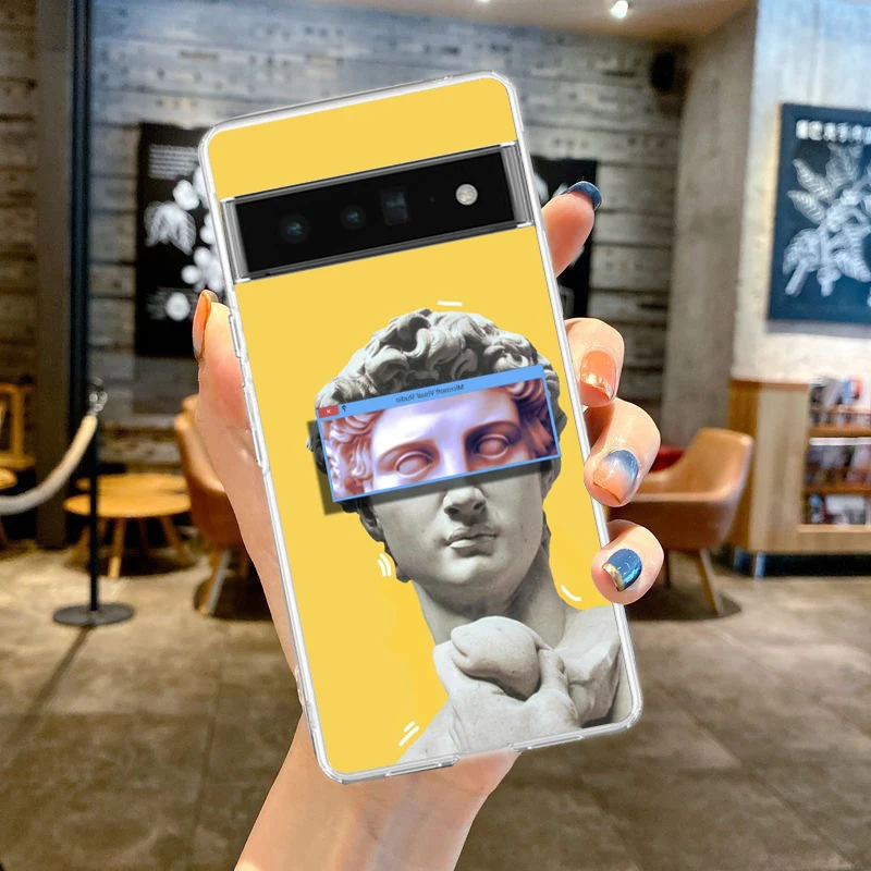 Artistic Aesthetic David Eyes Shockproof Transparent Phone Case