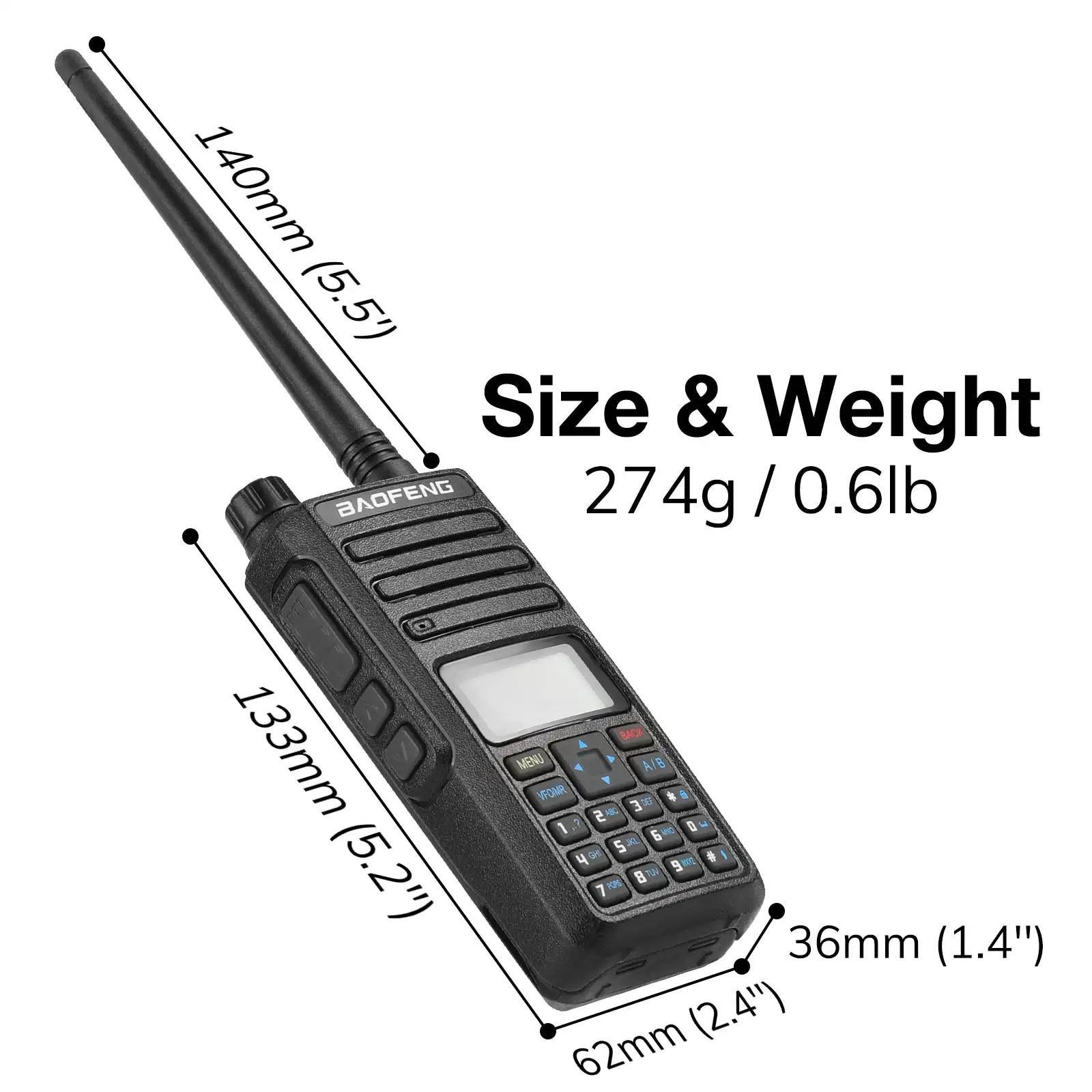 Baofeng DR-1801UV Long Range Dual Band DMR Digital/Analog Walkie Talkie Tier I Tier II Dual Time Slot Upgrade DM-1801 Ham Radios 5