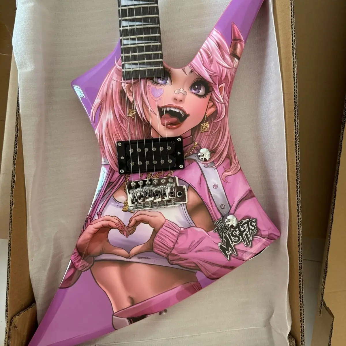 

Factory customized painted irregular heavy metal electric guitar