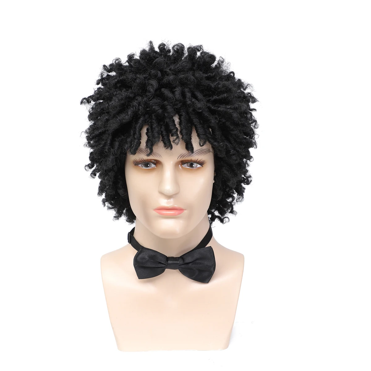 Short Afro Dreadlock Wig Afro Curly Wig Short Twist Wigs for Black men and Men Short Curly Braided Twist Dreadlock synthetic Wigs